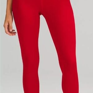 Lululemon Align Pant II 25” Lunar New Year (Dark Red, Gold Logo) Sz. 10